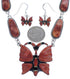 Sterling Silver Butterfly Multicolor Jewelry Link Necklace Set PX37091
